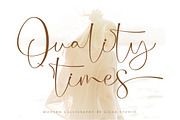 Quality Times | Modern Calligraphy, a Script Font by Gilar Studio (Thumbnail 1 of 10)