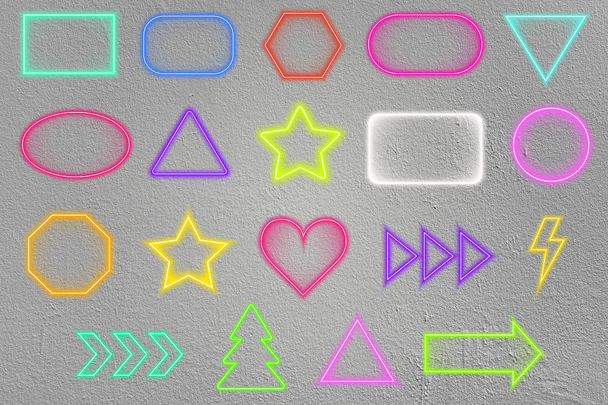 19 Vector Neon Frames, an Object Graphic by Frayart (Photo 4 of 6)