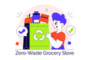 10 Zero Waste Grocery Store, a Person Illustration by denayunebgt (Thumbnail 4 of 4)