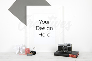 MONO A4 Frame Mock Up - PSD/JPEG