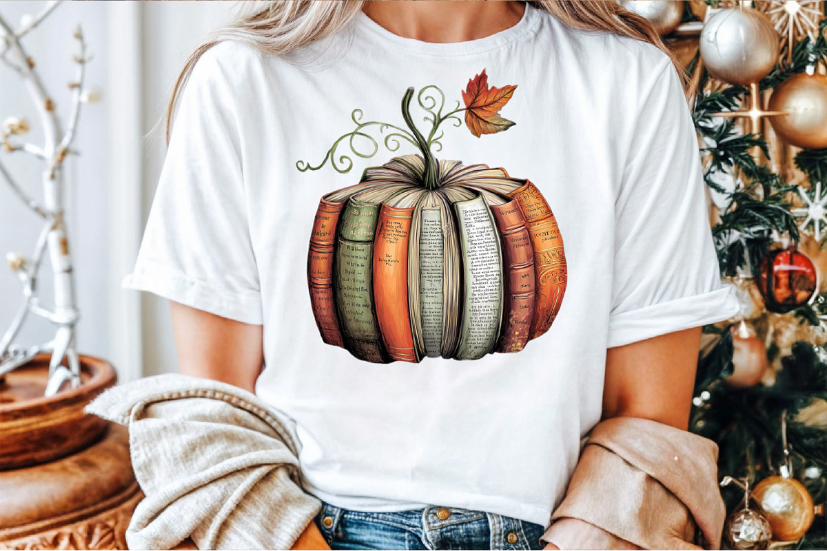 Fall Book Pumpkin Halloween Teacher, an Illustration by Sublimation Artist (Photo 7 of 9)