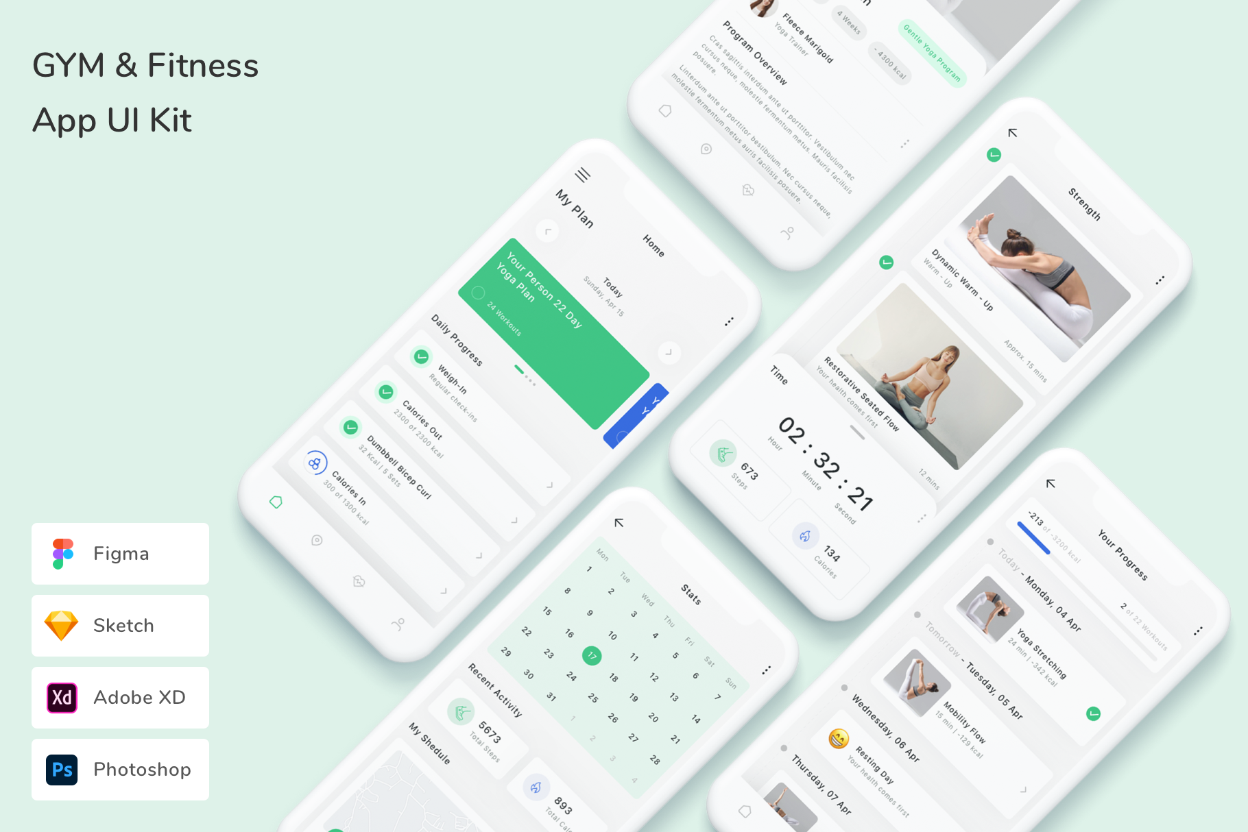 GYM & Fitness App UI Kit, an UI Kit Template by Betush