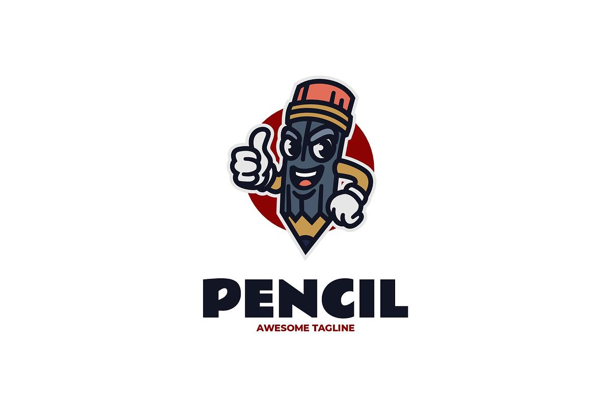 Mascot Character Pencil Logo Design, a Branding & Logo Template by Artnivora.Std
