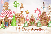 Gingerbreadland Watercolor Set, an Illustration by Dapper Dudell (Thumbnail 1 of 5)