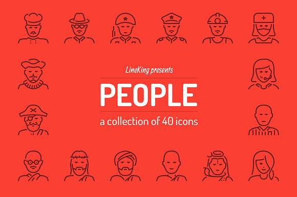 People Line Icons