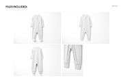 Cuffed Sleepsuit Mockup Set, a Bottom Mockup by creatsy5 (Thumbnail 2 of 9)