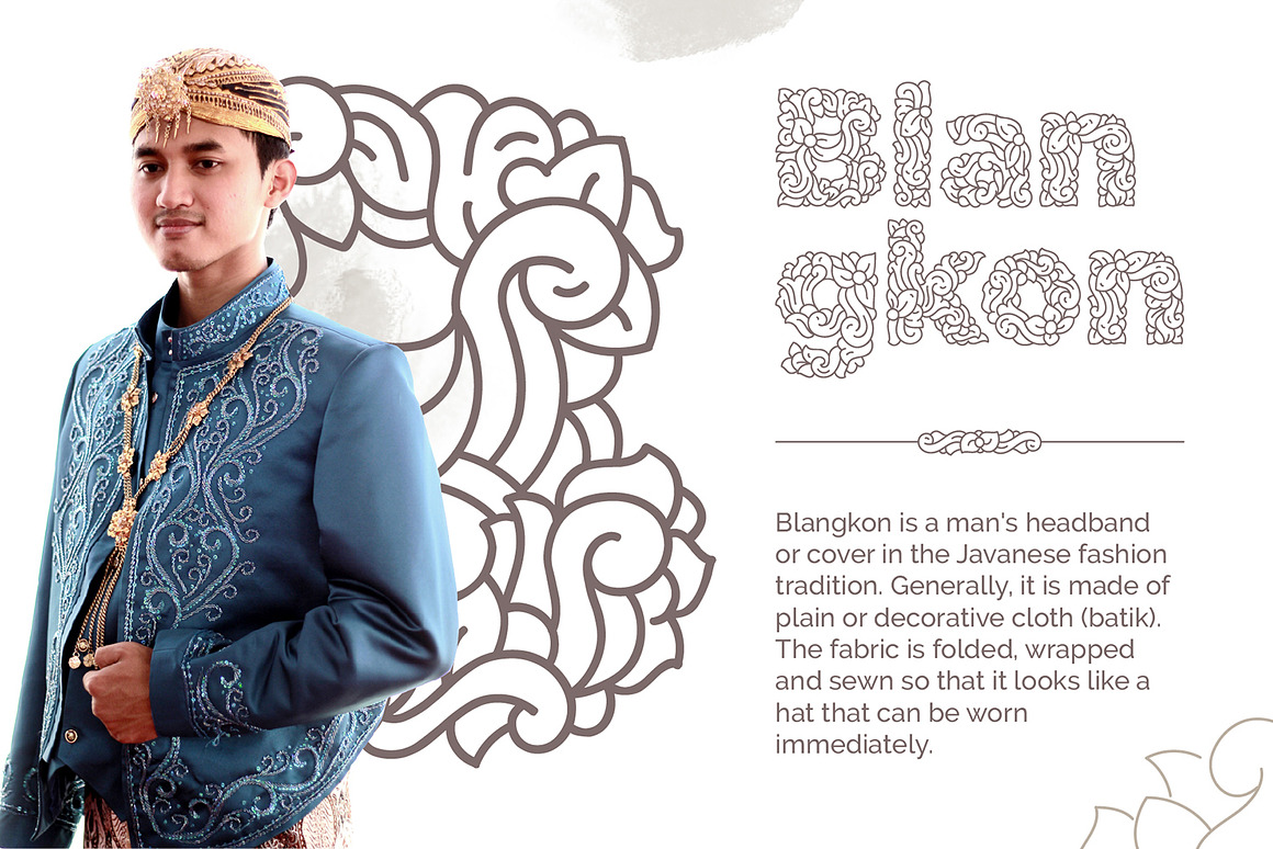 Batik Jawa Modern Decorative Font, a Font by Dicubit (Photo 3 of 12)