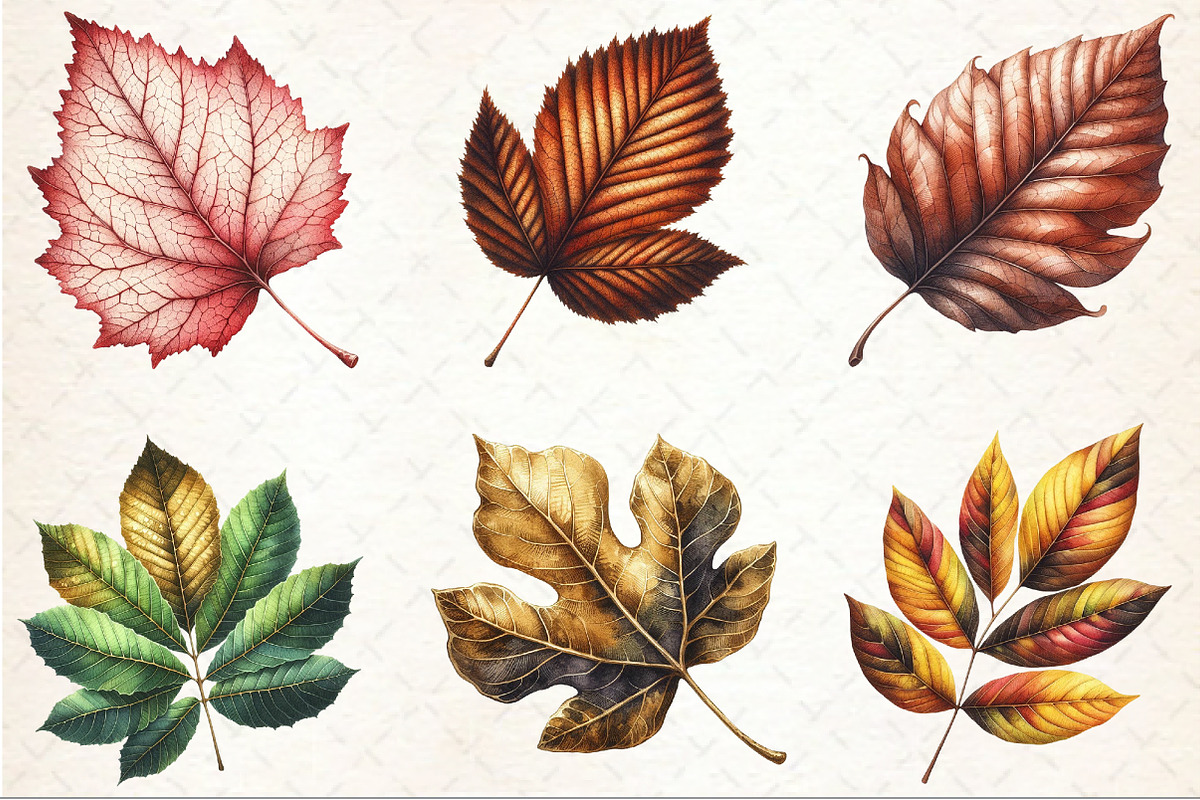 Rustic Autumn Leaves Clipart, an Illustration by Rose Art (Photo 5 of 5)