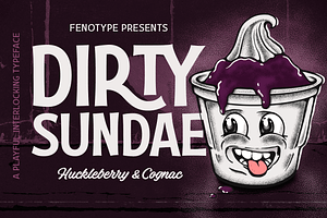 Dirty Sundae -Interlocking Typeface, a Font by Fenotype