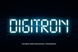 Digitron Font, a Sans Serif Font by OWPictures