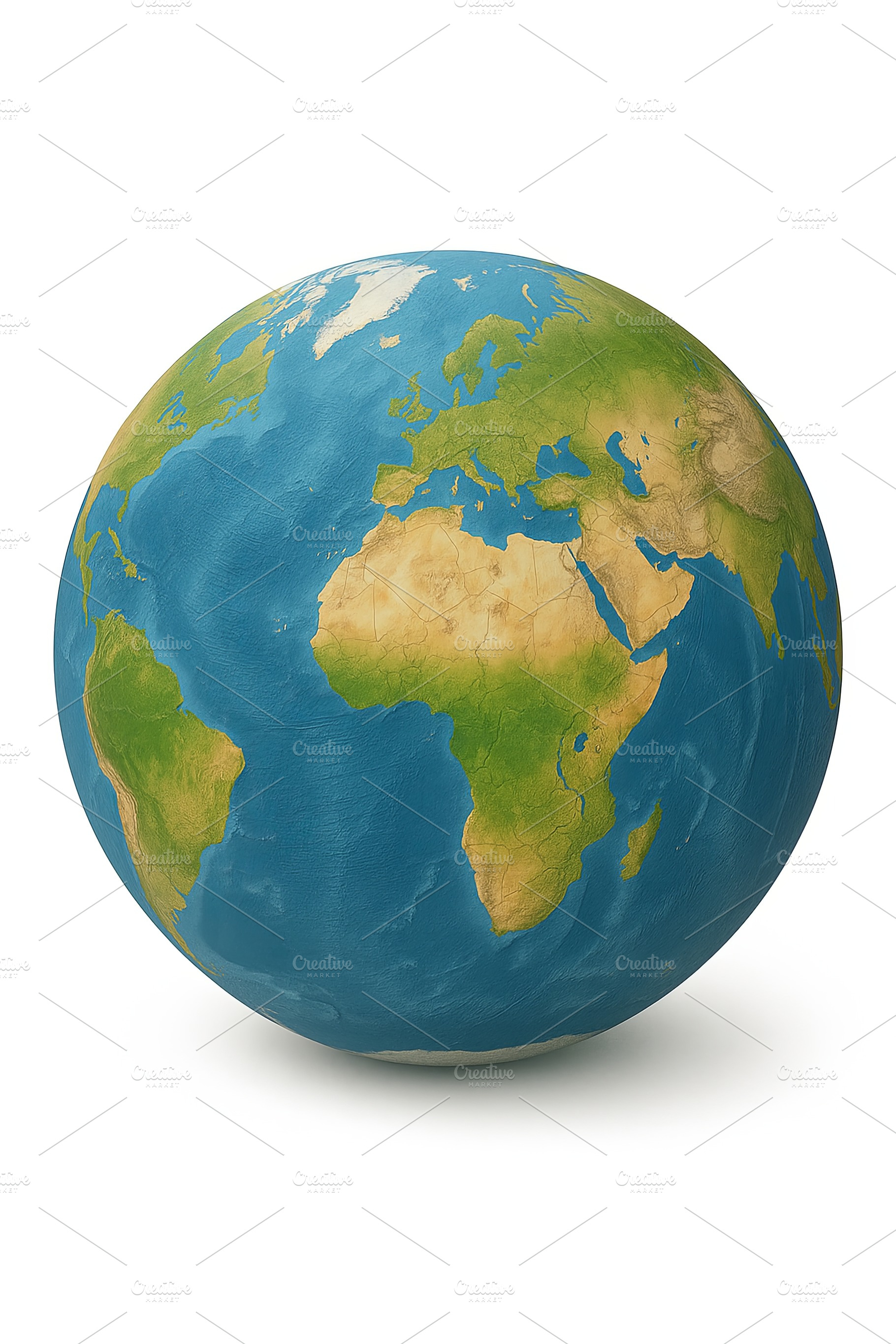 Planet earth model showing continent, a Photo by Dvoevnore photos