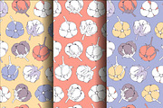 Set seamless cotton patterns, a Pattern Graphic by Mira15 (Thumbnail 1 of 2)