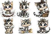 Leopard print cat clipart, an Illustration by DreamArtGraphic (Thumbnail 2 of 5)