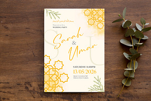 Islamic Wedding Invitation, an Invitation Template by Aarley Kaiven