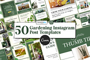 Gardening Instagram Canva Post Temp, a Social Media Template by Snapybiz (Thumbnail 1 of 10)