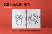 5 Ribbon Affinity Stamp Brushes, a Brush Add-On by Riveros Illustration (Thumbnail 8 of 9)