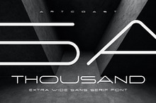 Thousand Extra Wide Sans Serif Font