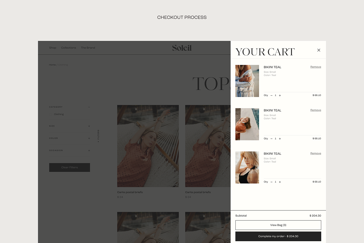 SALE - Soleil | E-commerce UI Kit, a Landing Page Template by Ghostpixel (Photo 8 of 9)