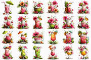 Whimsical Tropical Drink Clipart, an Illustration by Craft Nest (Thumbnail 6 of 12)