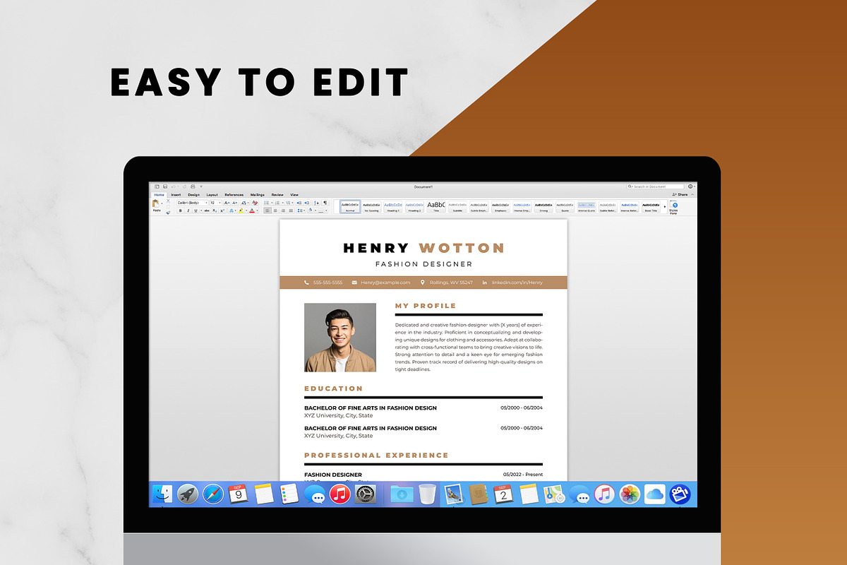 Fashion Designer Resume Template, a Resume Template by ResumeInventor (Photo 5 of 9)