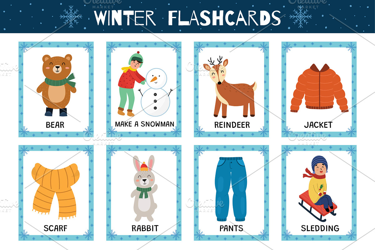 Flashcards for Kids Bundle: 570 in 1, an Education Illustration by Gulnara Sabirova (Photo 30 of 48)