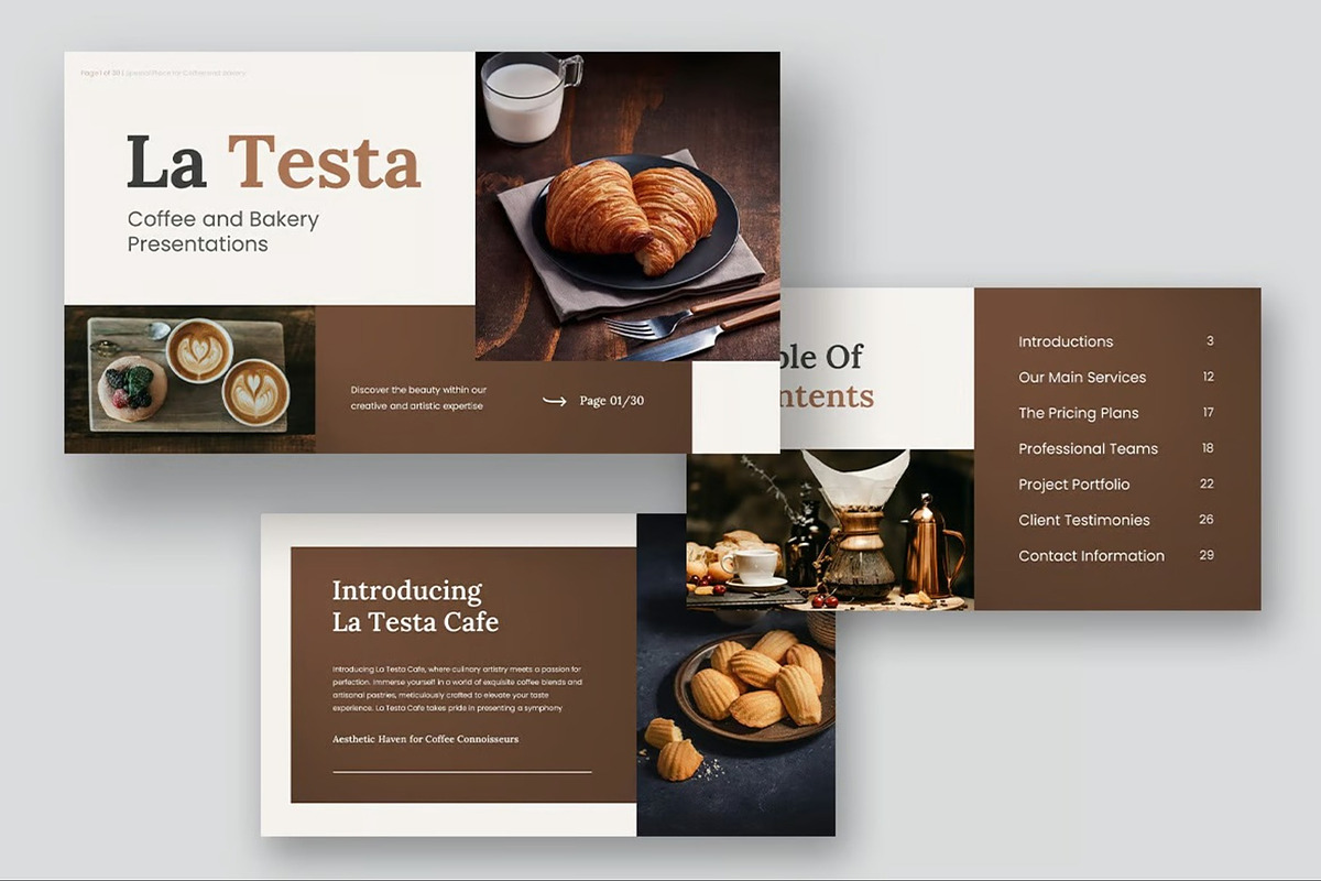 Coffee & Bakery Powerpoint Templates, a Presentation Template by Fit-tee (Photo 5 of 10)