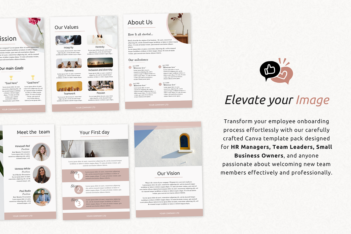 New Employee Handbook Template, a Branding & Logo Template by PittaFinePrint (Photo 2 of 7)