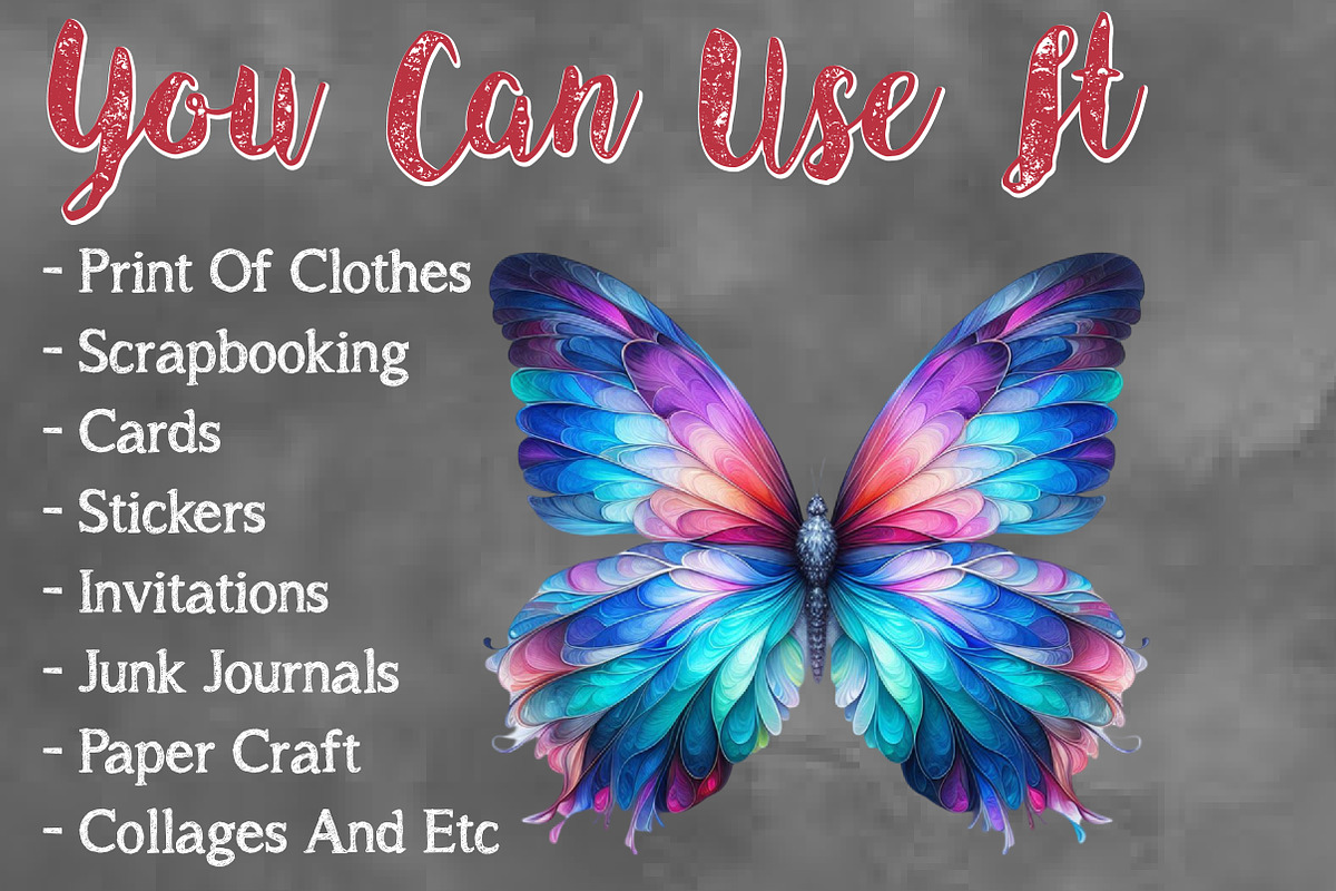 Cute Colorful Butterfly PNG Clipart, a Seasonal Illustration by Craft Nest (Photo 3 of 6)