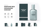 Perfume Spray Bottle And Box Mockup, a Packaging Mockup by Ram Studio LLC (Thumbnail 1 of 8)