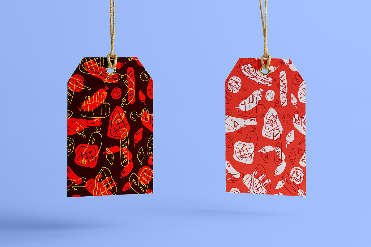 Meat food patterns, a Pattern Graphic by Hellgram (Photo 3 of 6)