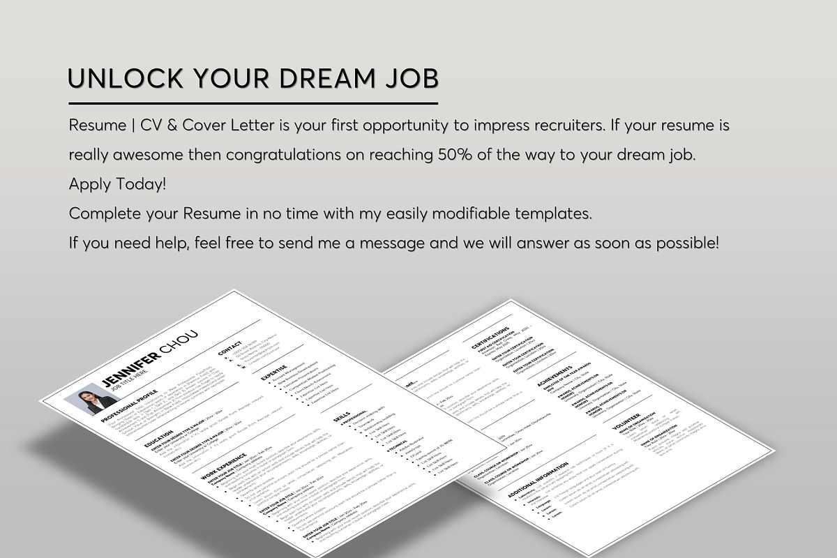 ATS Resume CV Word & Google Docs 55, a Resume Template by MrCam Template Resume|CV (Photo 8 of 9)