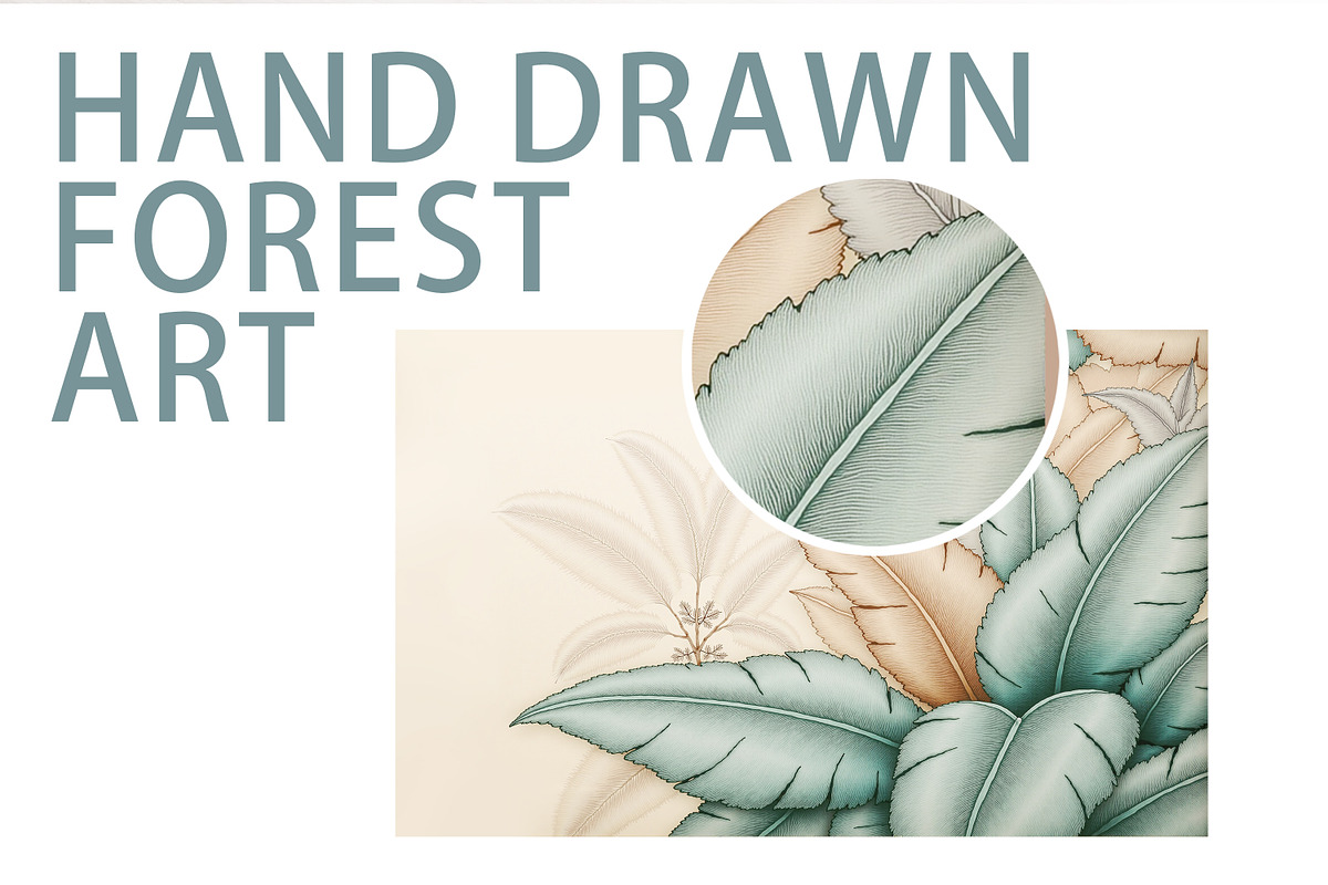 Abstract Forest Art Wallpaper Set, an Illustration by fei long (Photo 4 of 10)
