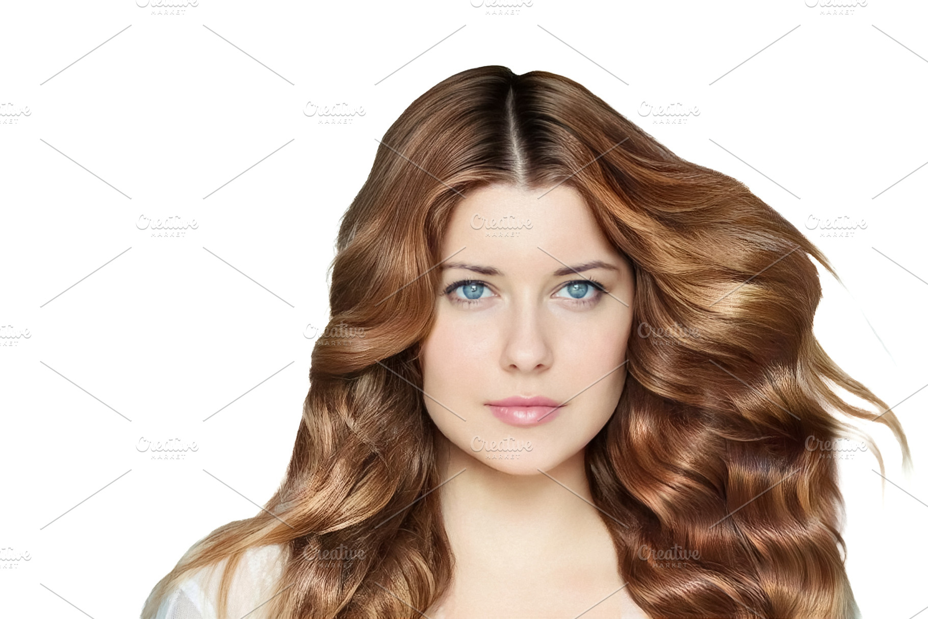 Woman with beautiful healthy brown hair flowing, showing natural, a Person Photo by Studio ANNA