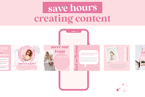 800 Pink Canva Social Media Template