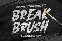 Break brush a Wild brush Font