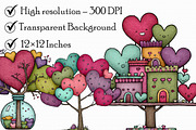 Whimsical Valentines Day Heart Tree, an Illustration by Libby Wishes (Thumbnail 7 of 7)