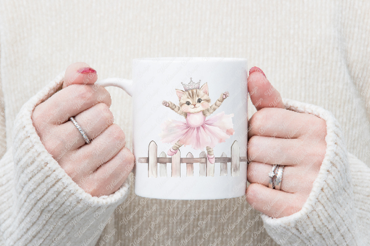 Quirky Cats on a fence clipart, an Illustration by Watercolor design (Photo 11 of 12)
