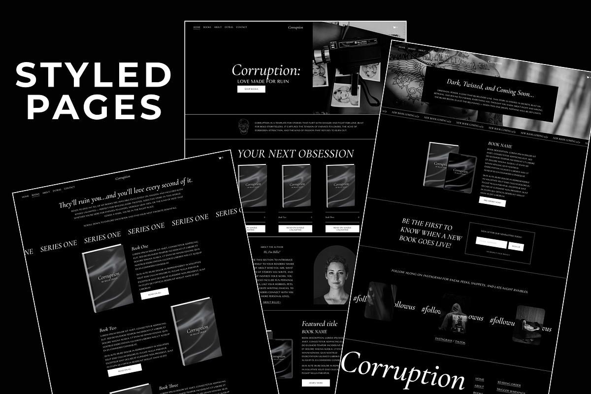 Squarespace Author Website Template, a Squarespace Template by Billie Grace Studio (Photo 5 of 8)