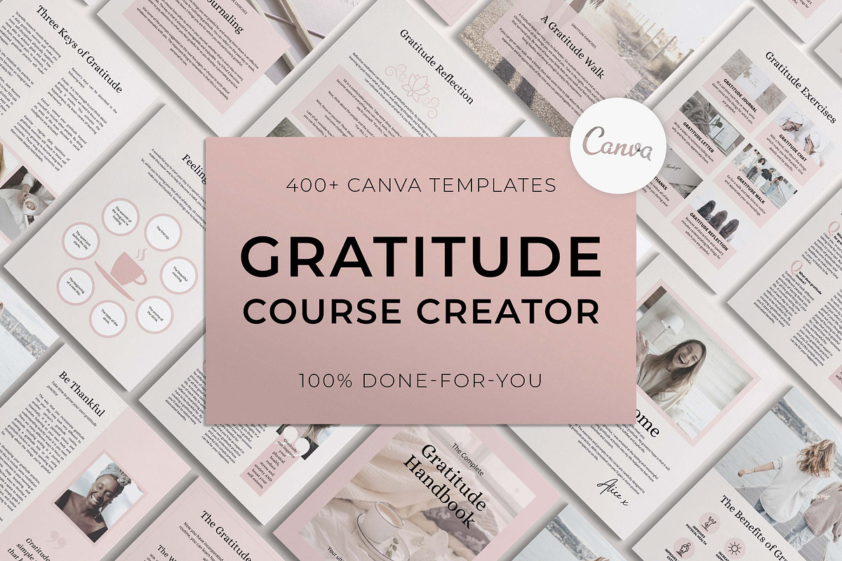 Gratitude Course Creator Canva, a Templates & Theme by Miri Campbell (Photo 1 of 15)