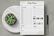 Daily Planner Design, a Stationery Template by MightyDesign (Thumbnail 1 of 8)