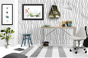 Office Rug, Wall & Frames Mock Up, a Print Template by Whimsicality (Thumbnail 5 of 6)