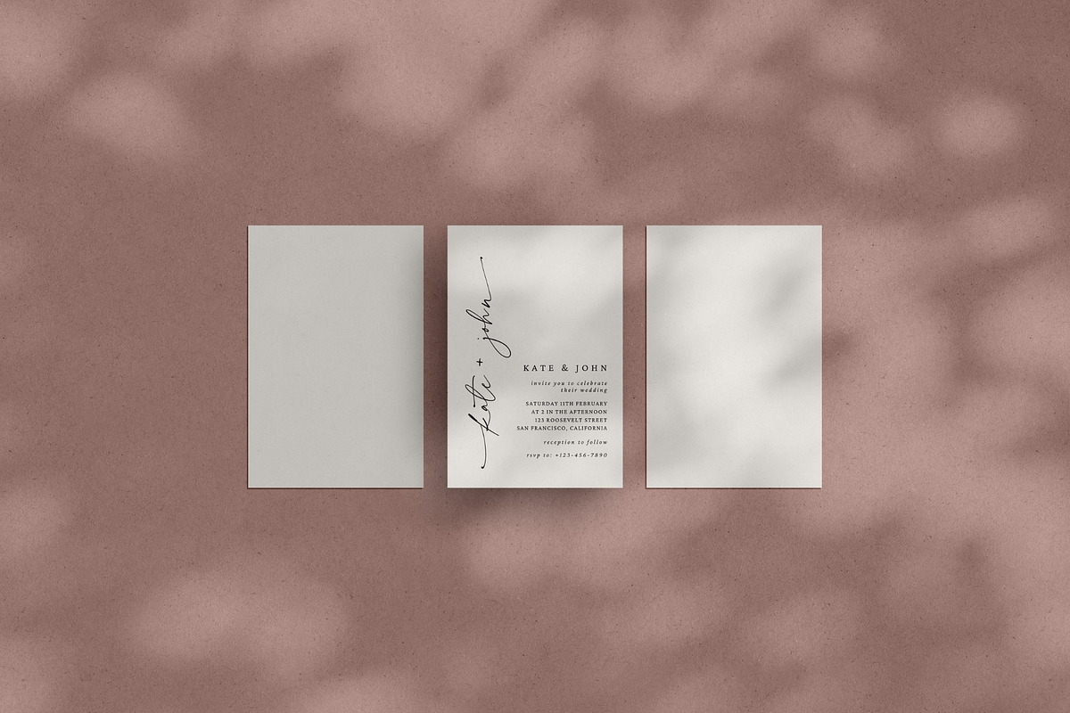 Vertical Card Mockup Set | PSD Template