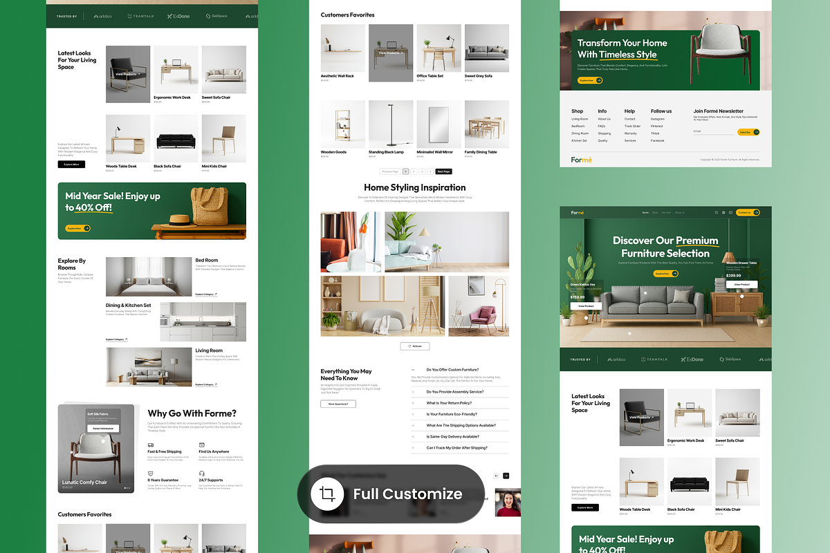 Forme - Furniture Landing Page preview 3