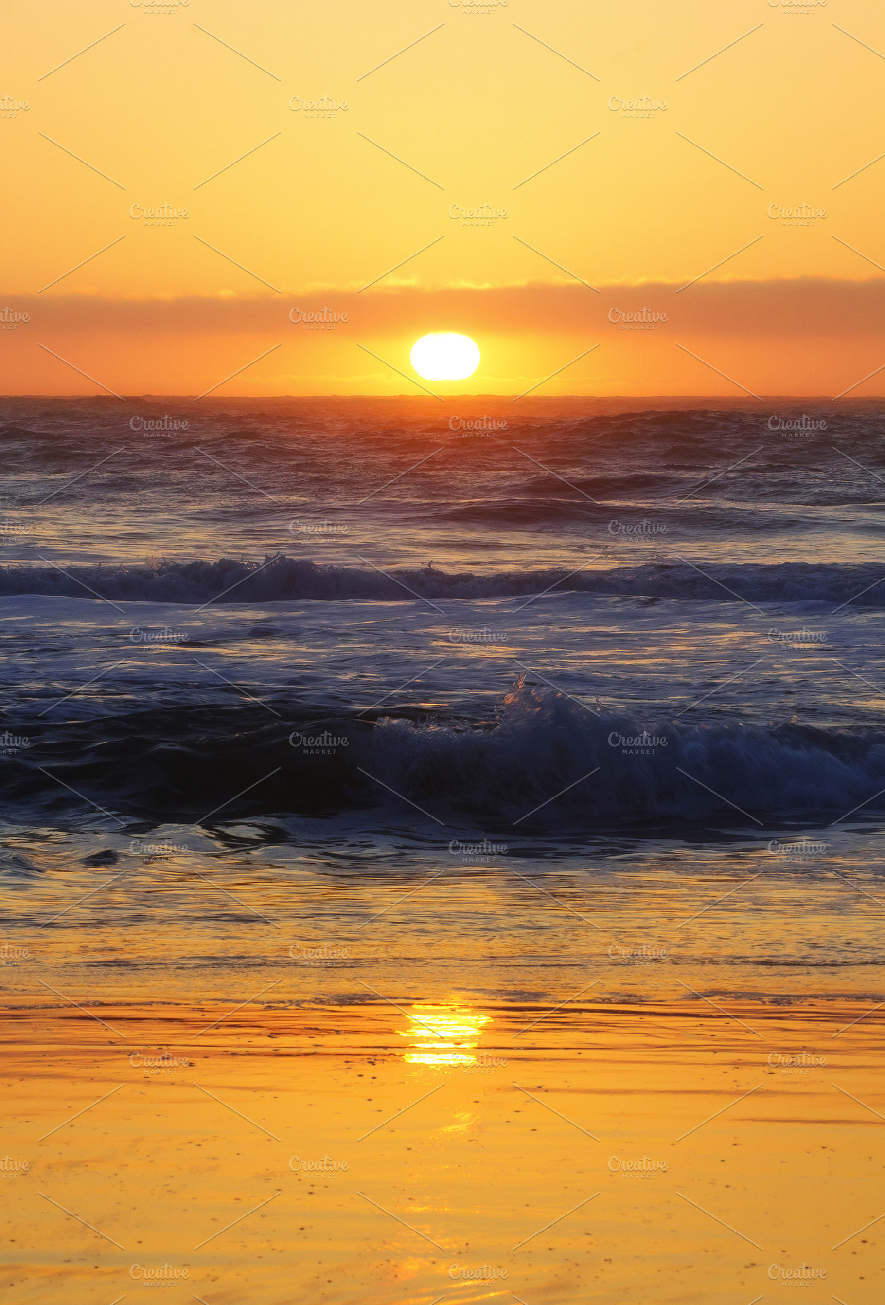 Sunset Landscape Stock Photo Containing Bay And Coast