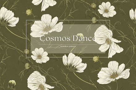 Cosmos Dance Seamless Pattern