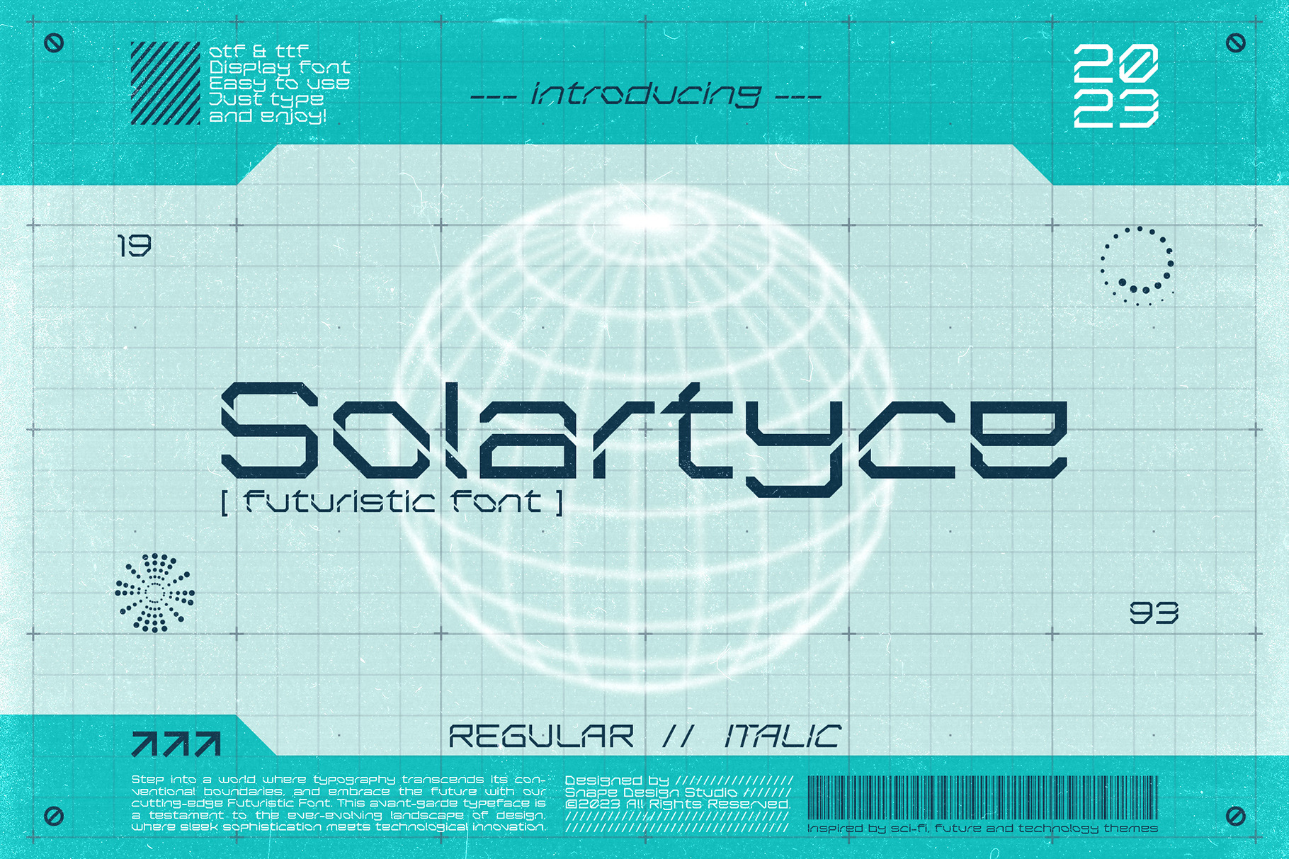 Solartyce - Futuristic Font
