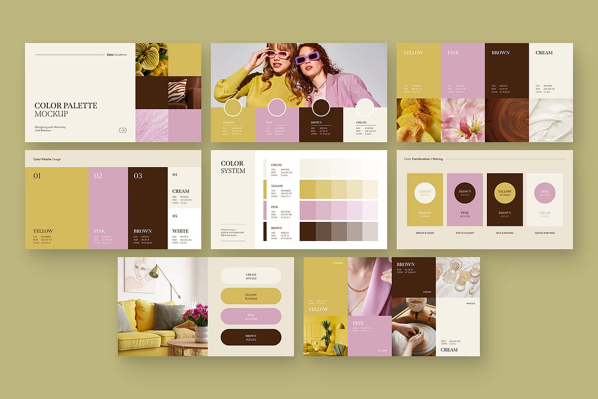 Color Palette Presentation Template, a Presentation Template by DesignerCandies (Photo 4 of 6)