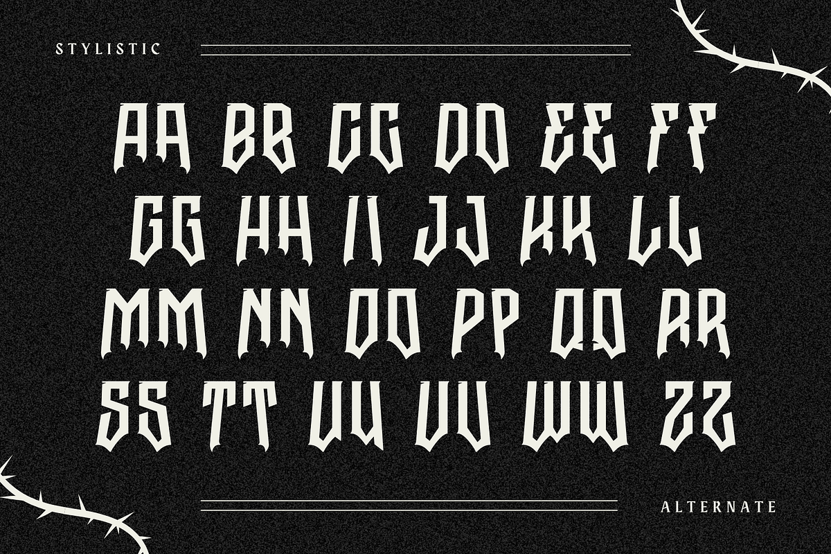 Graen Metal - Branding Logo Font, a Blackletter Font by Nirmana Visual (Photo 11 of 16)