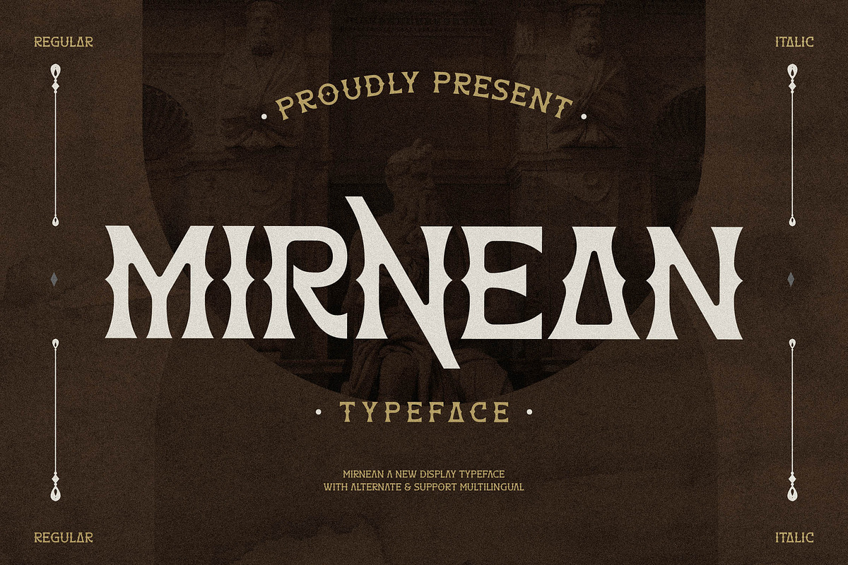 Mirnean Display Typeface Font, a Sans Serif Font by Storytype Studio (Photo 1 of 15)