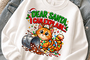 Funny Christmas Cat PNG Dear Santa, an Object Graphic by Zahyl Studio (Thumbnail 3 of 7)